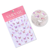 Rhinestone Nail Sticker - Pink Shell Butterfly